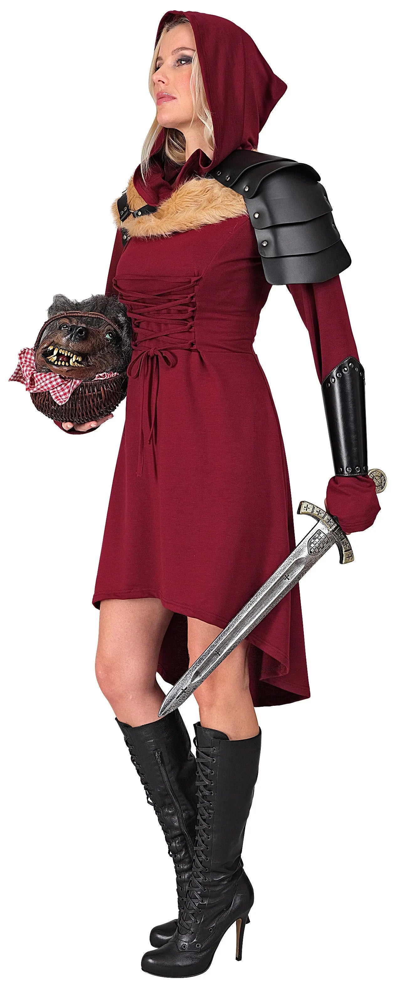 Disfraz Medieval Granate con Capucha para Mujer Medieval Widmann